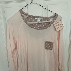 Peach and Gray sleep shirt very soft